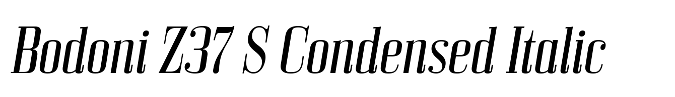 Bodoni Z37 S Condensed Italic